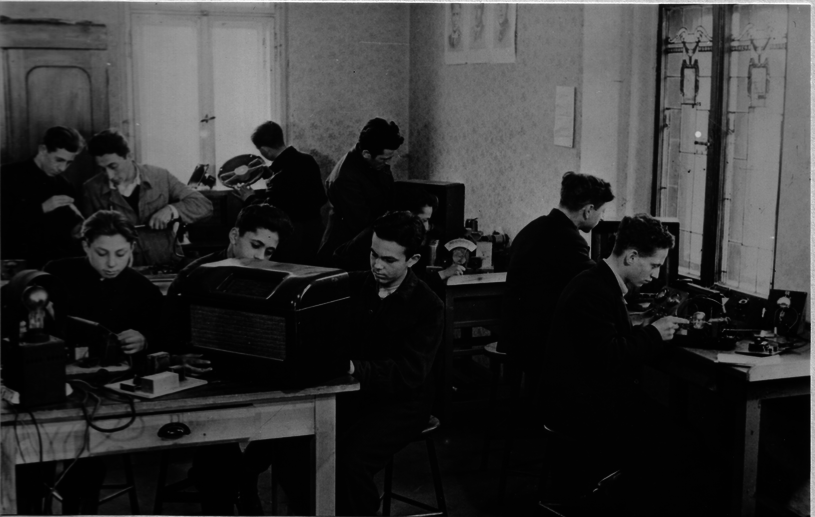 Students attending a radiotechnology class in Dzierzoniow, Poland. Archive photo of ORT students